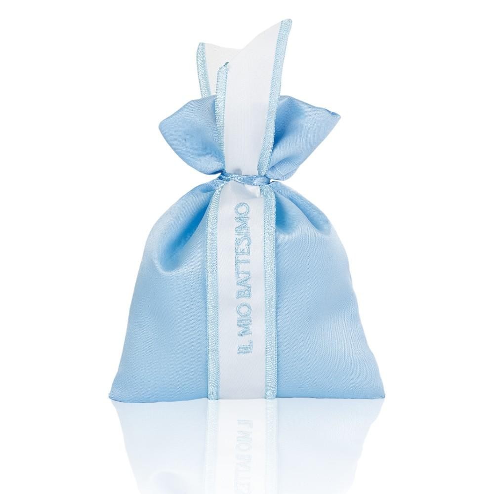 SACCHETTO AZZURRO 10X14CM IL MIO BATTESIMO